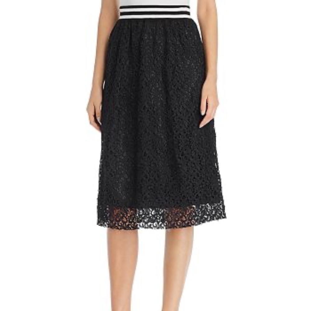 ESCADA, black lace skirt